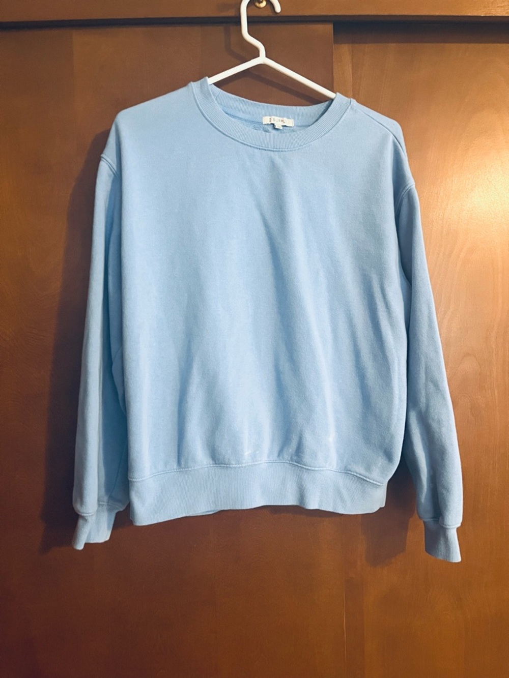 Light deep blue crew neck sweatshirt
